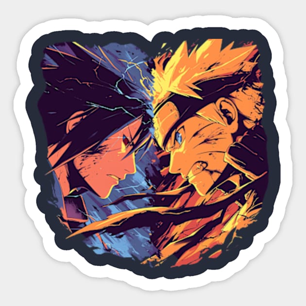 sasuke and naruto Sticker by StevenBag